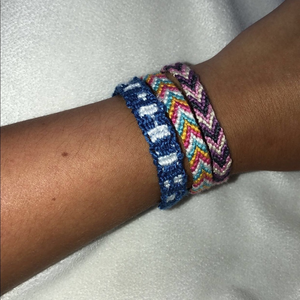 Homemade friendship bracelets